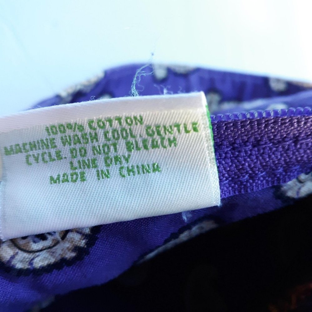 Vera Bradley Purse Simply Violet Paisley Bag - Picture 11 of 13